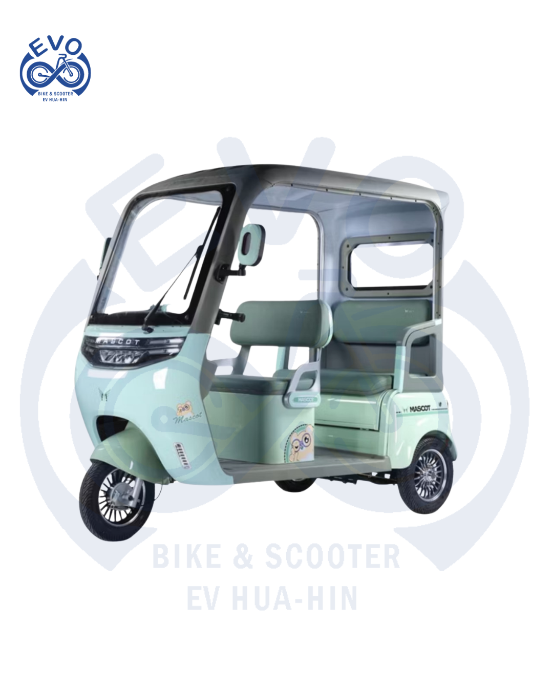  Electric Three-Wheeled Scooter with Roof 1200W - Image 2