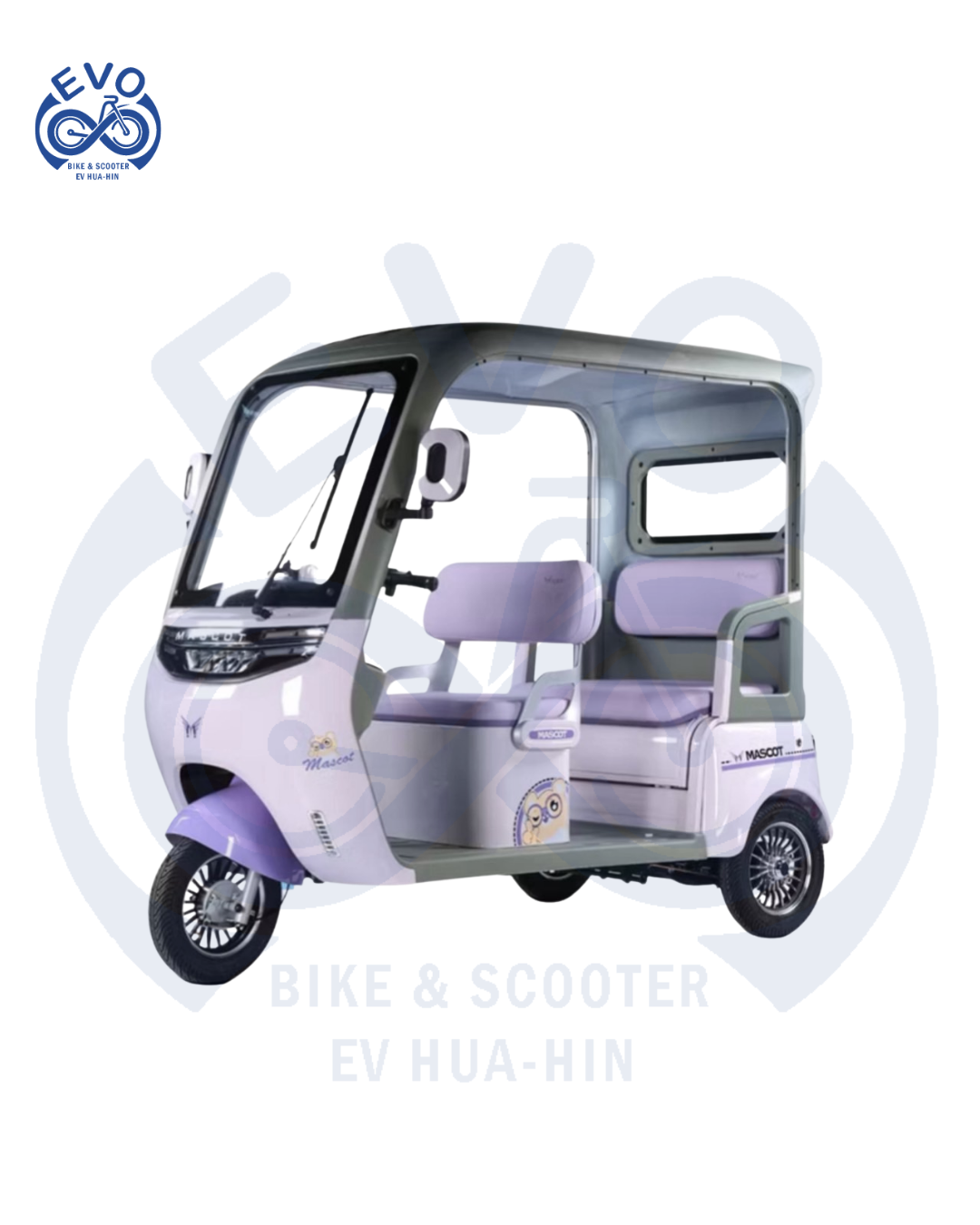  Electric Three-Wheeled Scooter with Roof 1200W - Image 3