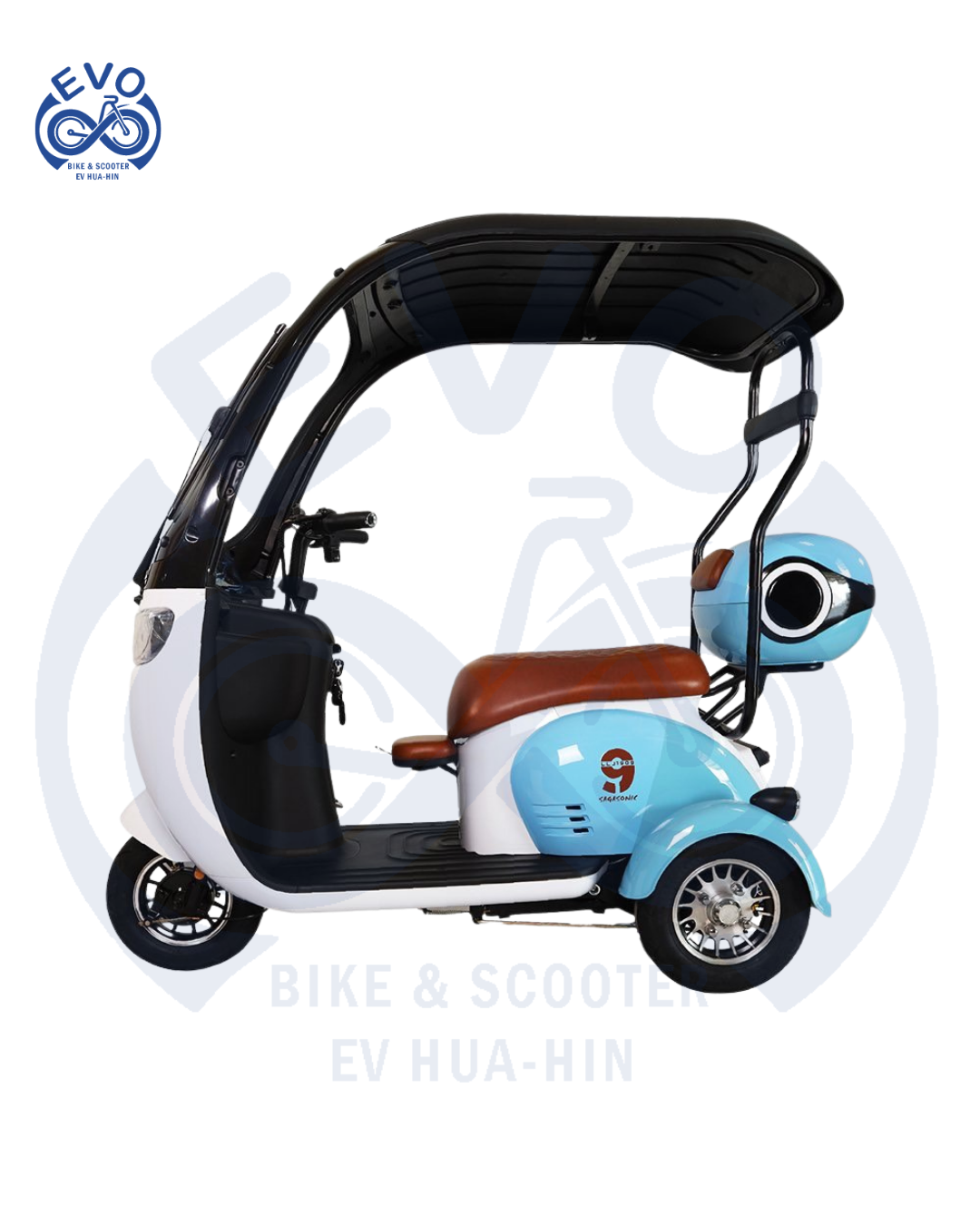  Electric Three-Wheeled Scooter with Roof 1000W - Image 3